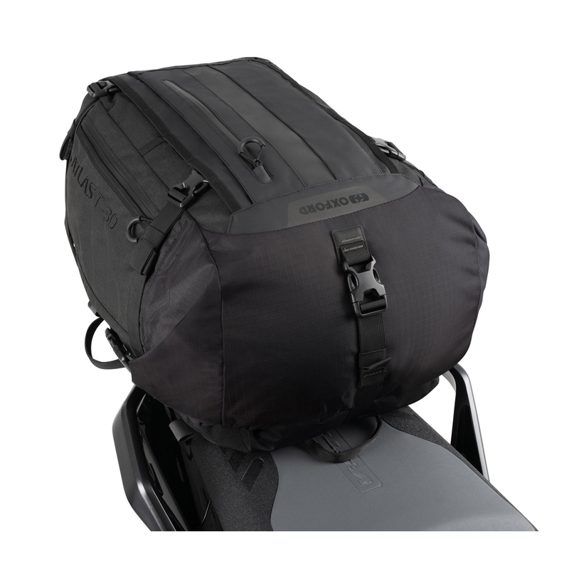 Borsa da sella passeggero Oxford Atlas T-30 Advanced Tourpack da 30 l, nera