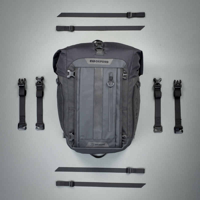 Borsa da sella passeggero Oxford Atlas T-30 Advanced Tourpack da 30 l, nera