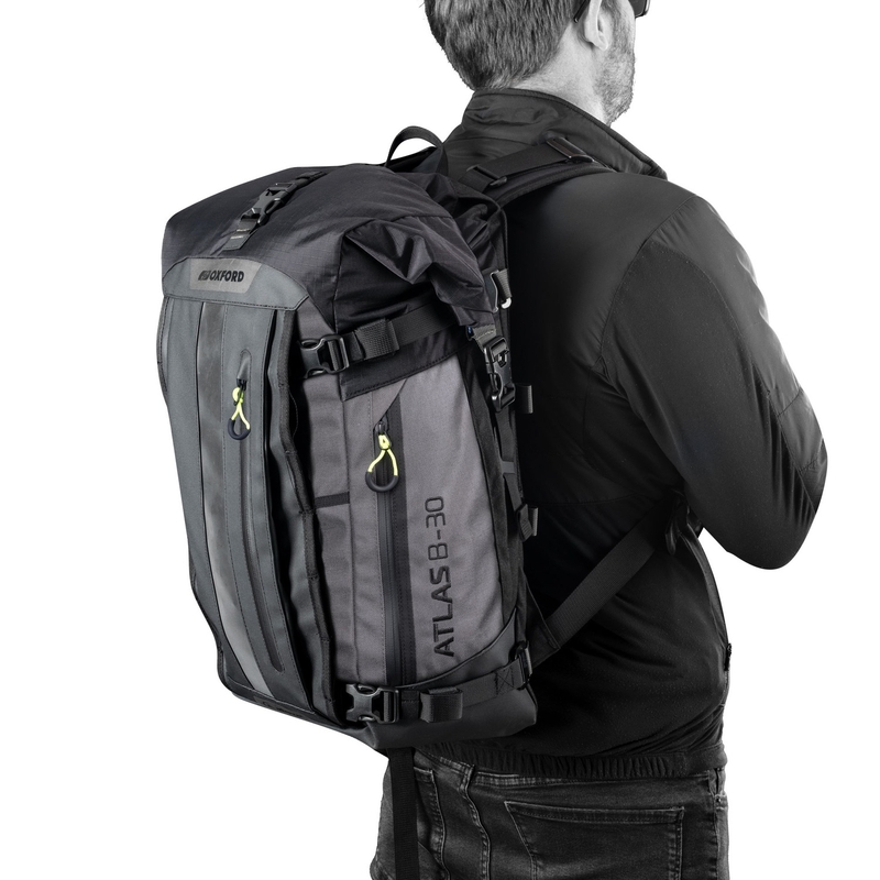 Borsa da moto Oxford Atlas B-30 Advanced Backpack 30 l nera