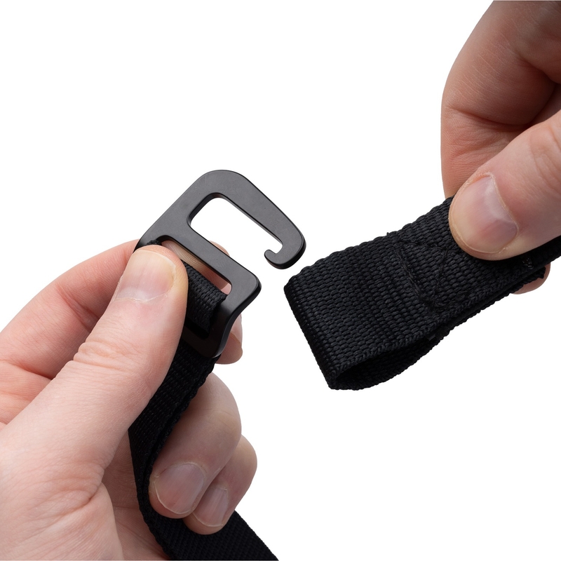 Oxford Atlas G-Hook cinghie per bagagli 2 pezzi nero 26mm x 1,2 m