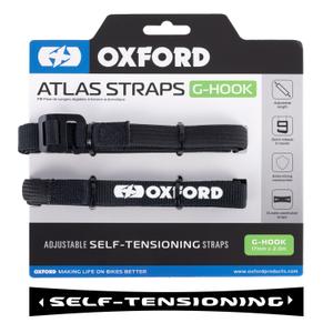 Oxford Atlas G-Hook cinghie per bagagli 2 pezzi nero 17 mm x 2 m