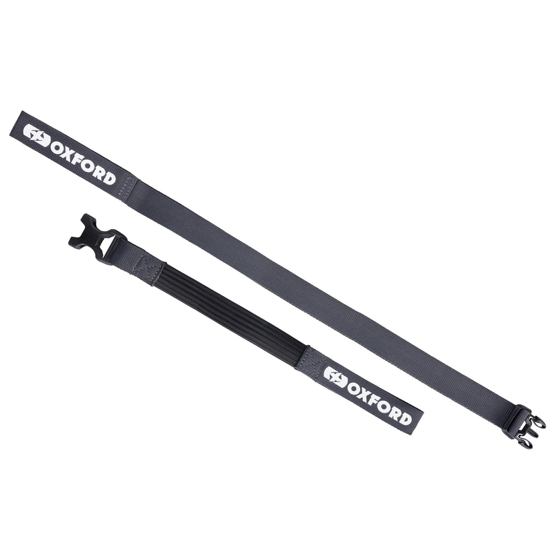 Cinghie per bagagli Oxford Atlas B-Clip 2 pezzi grigio 26 mm x 2 m