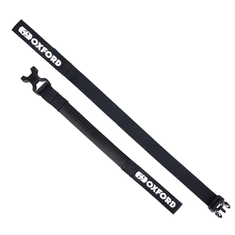 Oxford Atlas B-Clip cinghie per bagagli 2 pezzi nero 26 mm x 1,2 m