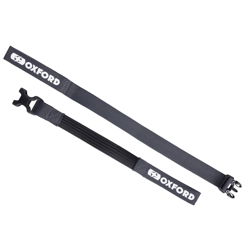 Cinghie per bagagli Oxford Atlas B-Clip 2 pezzi grigio 26 mm x 1,2 m