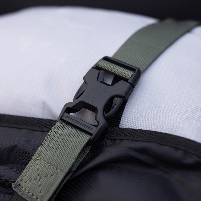 Cinghie per bagagli Oxford Atlas B-Clip 2 pezzi verde 26 mm x 1,2 m