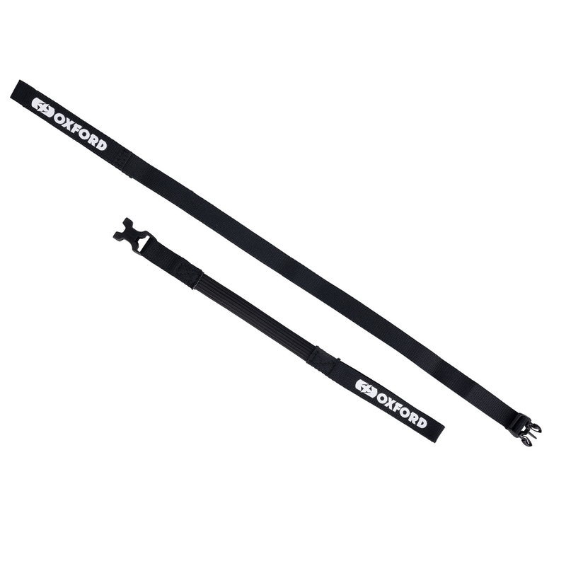 Oxford Atlas B-Clip cinghie per bagagli 2 pezzi nero 17 mm x 1,2 m
