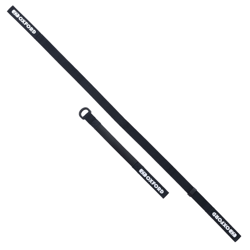 Cinghie per bagagli Oxford Atlas D-Ring 2 pezzi nero 26 mm x 1,2 m