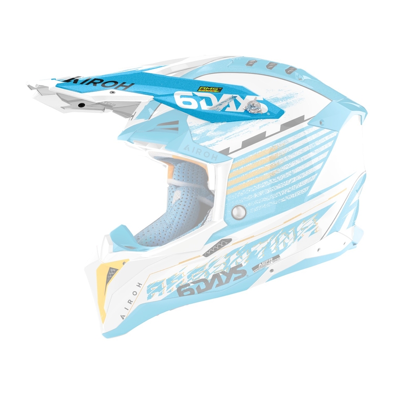 Visiera per casco Airoh Aviator Six Days Argentina blu-bianco