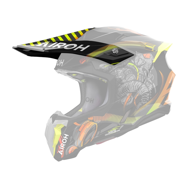 Visiera per casco Airoh Twist 3 Toxic nero-giallo lucido