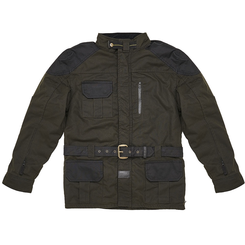 Giacca moto Fuel Bunker verde-nera