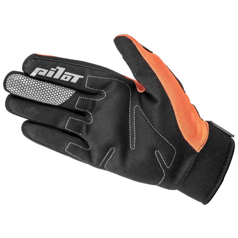 Guanti da motocross Pilot Pioneer arancio fluo-nero