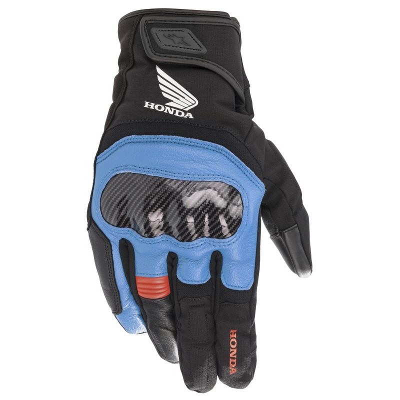 Guanti da moto Alpinestars SMX Z Drystar Honda grigio chiaro-nero-blu-rosso