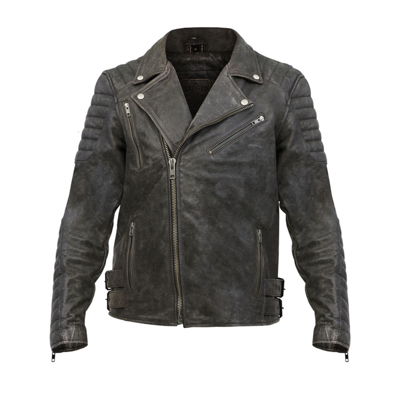 Giacca da moto marrone vintage BROGER Ohio Saldi