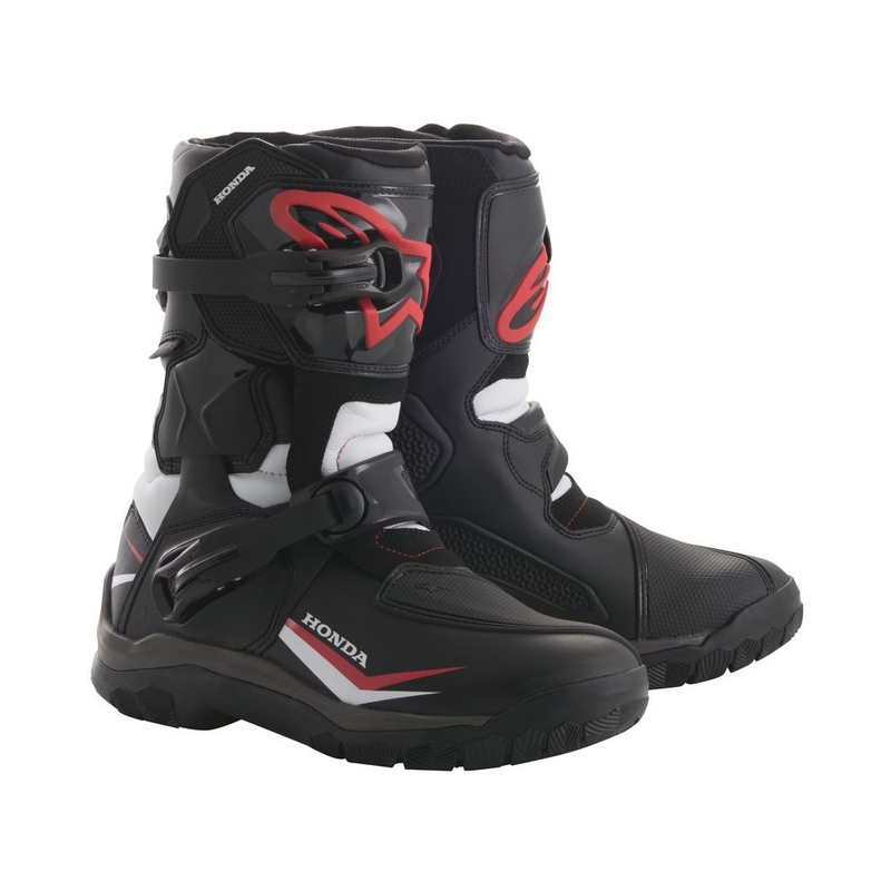 Alpinestars Belize Drystar Honda Collection Stivali da moto neri, bianchi e rossi