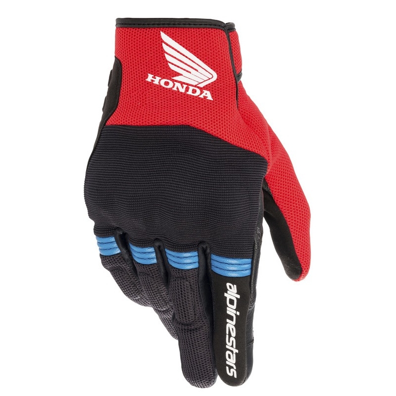 Collezione di guanti da moto Alpinestars Copper Honda nero-rosso-blu