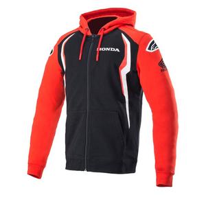 Felpa con cappuccio Alpinestars Honda rossa e nera