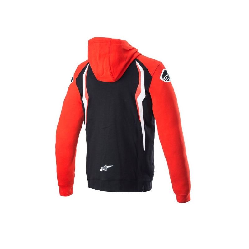 Felpa con cappuccio Alpinestars Honda rossa e nera