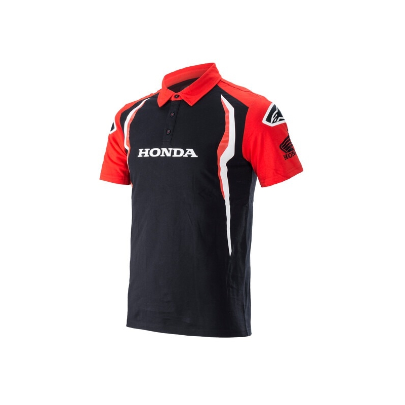 Polo Alpinestars Honda rosso e nero