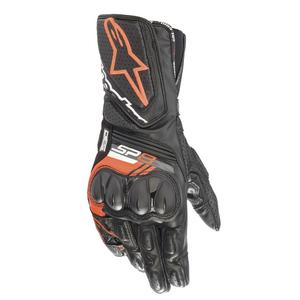 Guanti moto Alpinestars SP-8 nero-rosso fluo