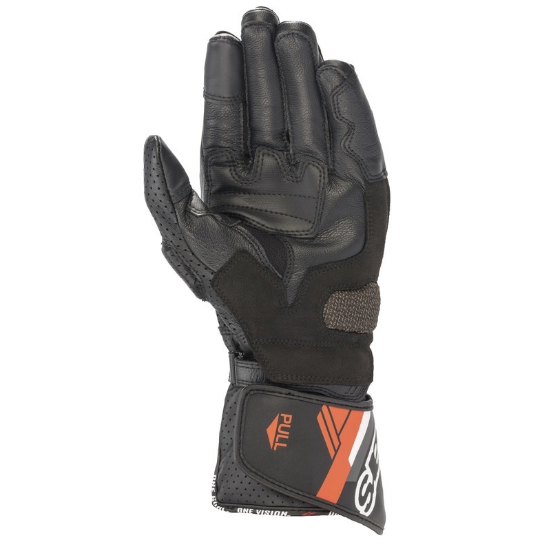Guanti moto Alpinestars SP-8 nero-rosso fluo