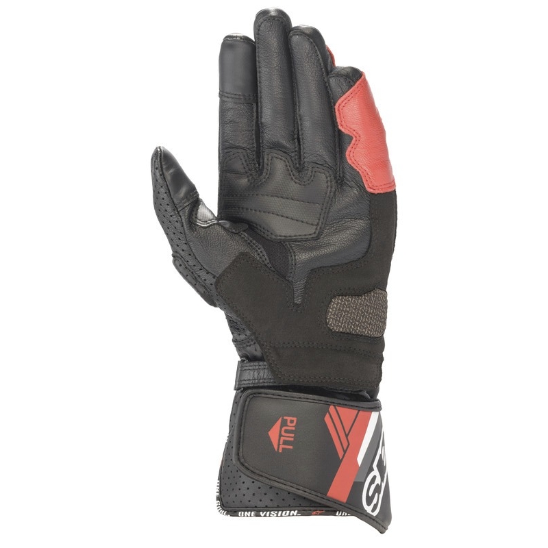 Guanti da moto Alpinestars SP-8 nero-bianco-rosso