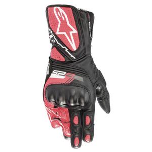 Guanti da moto Alpinestars SP-8 da donna neri, bianchi e rosa