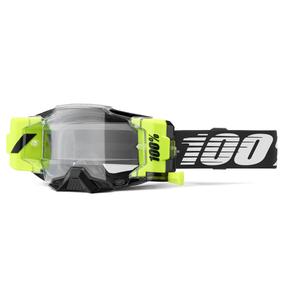 Occhiali da motocross 100% - USA Armega Forecast nero (vetro trasparente)