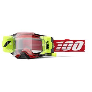 Occhiali da motocross 100% - USA Armega Forecast rosso (vetro trasparente)