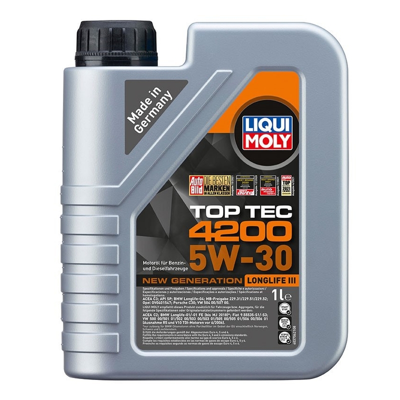 LIQUI MOLY Top Tec 4200 5W-30 Olio motore sintetico di nuova generazione da 1 l
