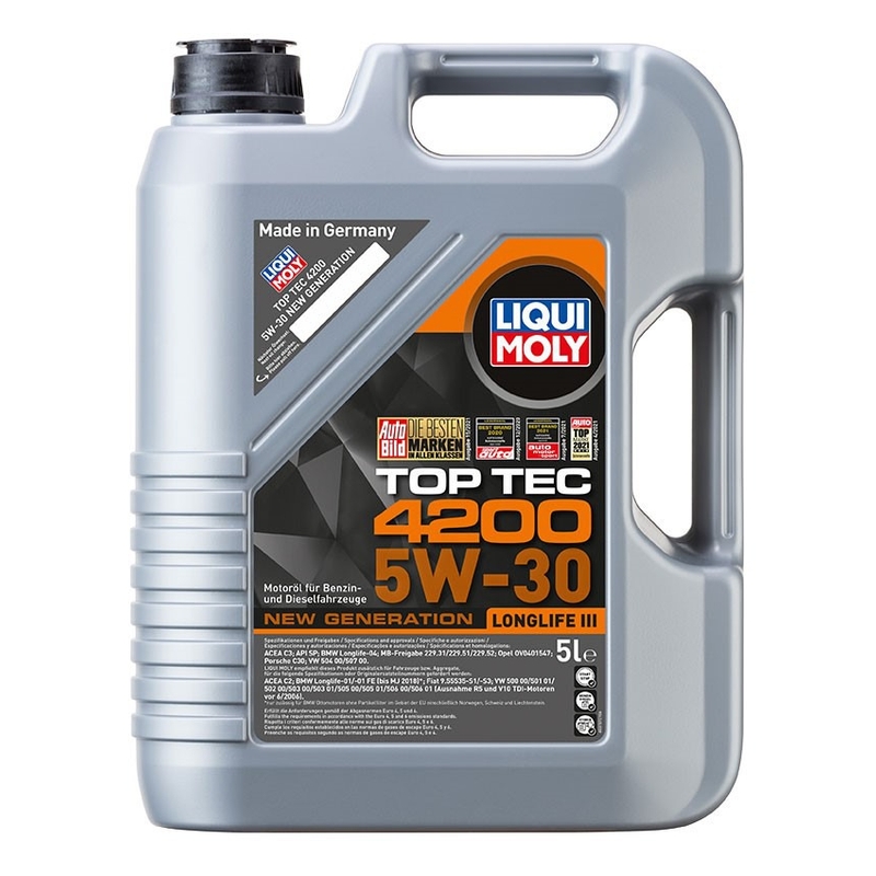 LIQUI MOLY Top Tec 4200 5W-30 Olio motore sintetico di nuova generazione da 5 l Saldi