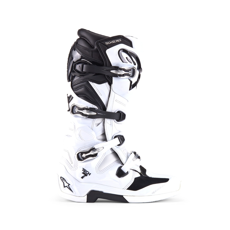Stivali da moto Alpinestars Tech 7 bianco-nero