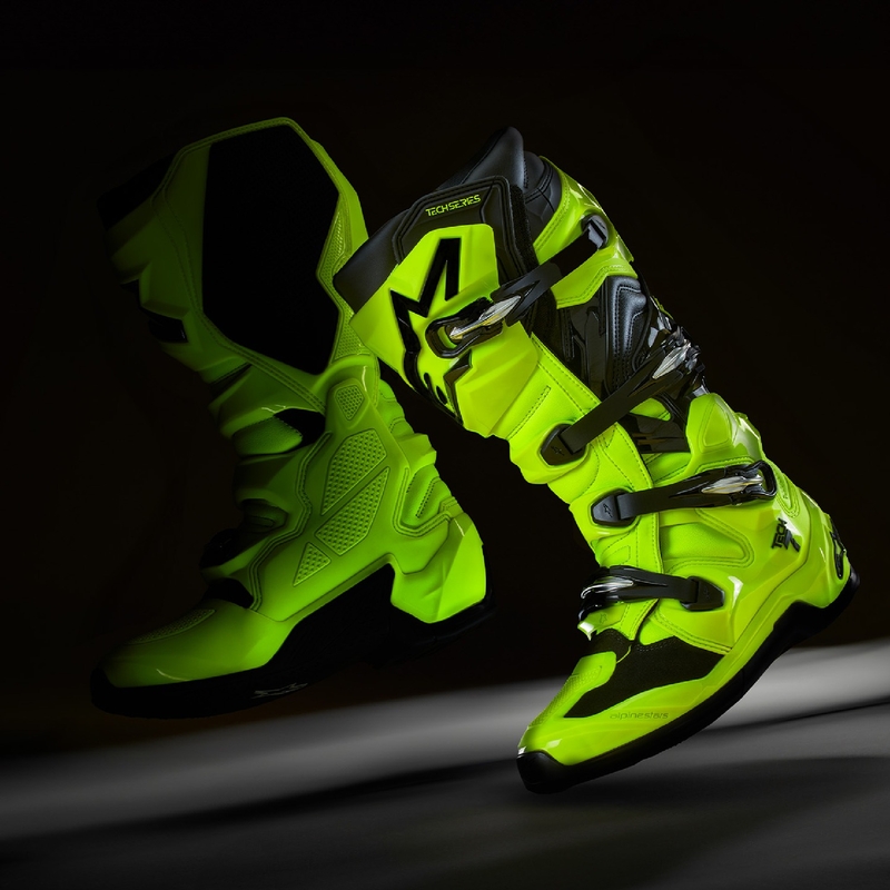 Stivali da moto Alpinestars Tech 7 giallo fluo-nero