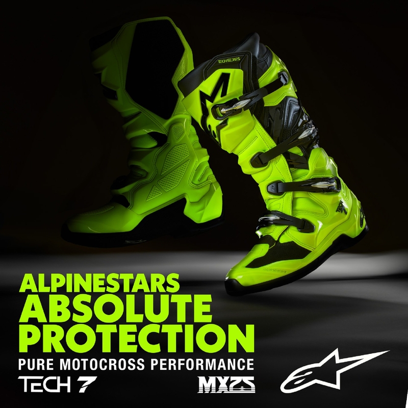 Stivali da moto Alpinestars Tech 7 giallo fluo-nero