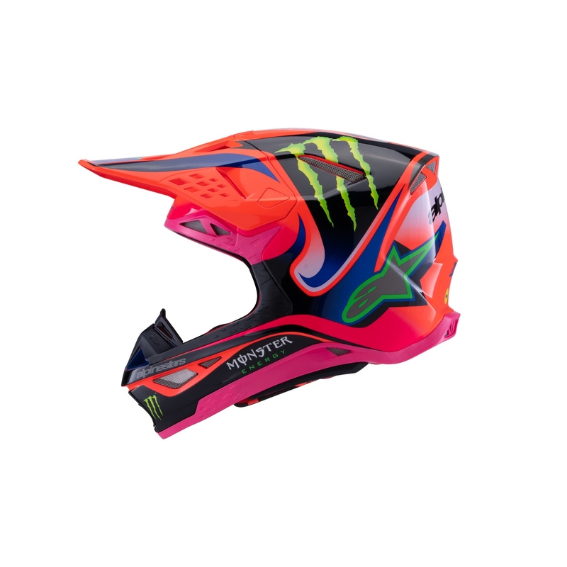 Casco motocross Alpinestars Supertech S-M10 HAIDEN DEEGAN edition arancione fluo-viola-rosa-verde