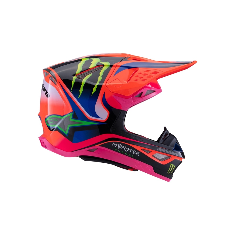 Casco motocross Alpinestars Supertech S-M10 HAIDEN DEEGAN edition arancione fluo-viola-rosa-verde