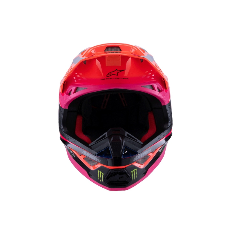Casco motocross Alpinestars Supertech S-M10 HAIDEN DEEGAN edition arancione fluo-viola-rosa-verde