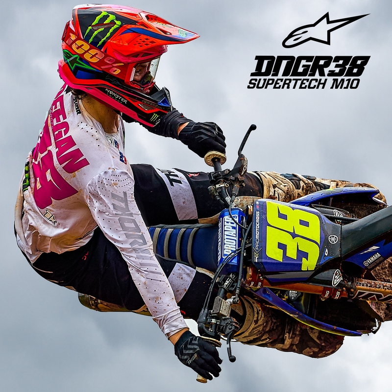 Casco motocross Alpinestars Supertech S-M10 HAIDEN DEEGAN edition arancione fluo-viola-rosa-verde