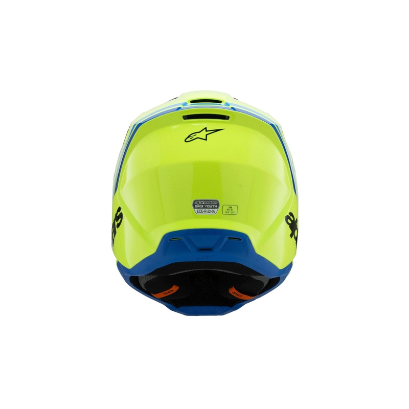 Casco da motocross per bambini Alpinestars S-M3 RADIUM giallo fluo-nero-blu