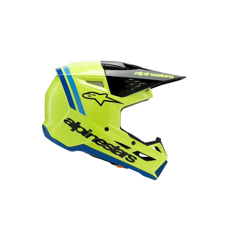 Casco da motocross per bambini Alpinestars S-M3 RADIUM giallo fluo-nero-blu