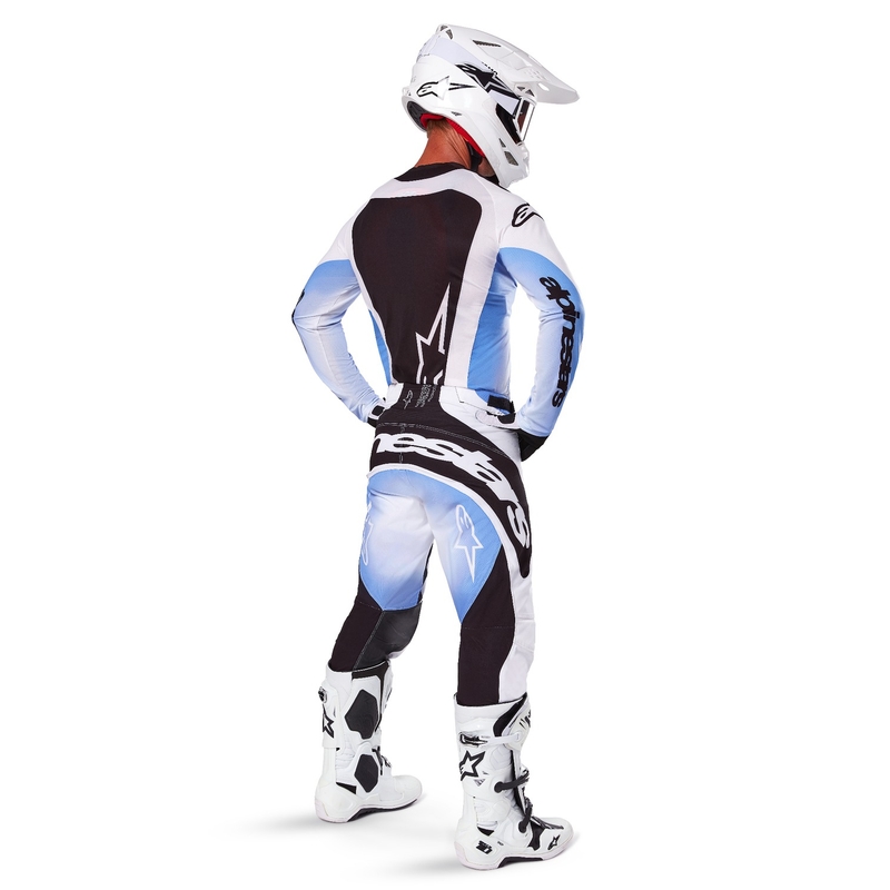 Alpinestars Techstar Melt maglia da motocross nera e blu