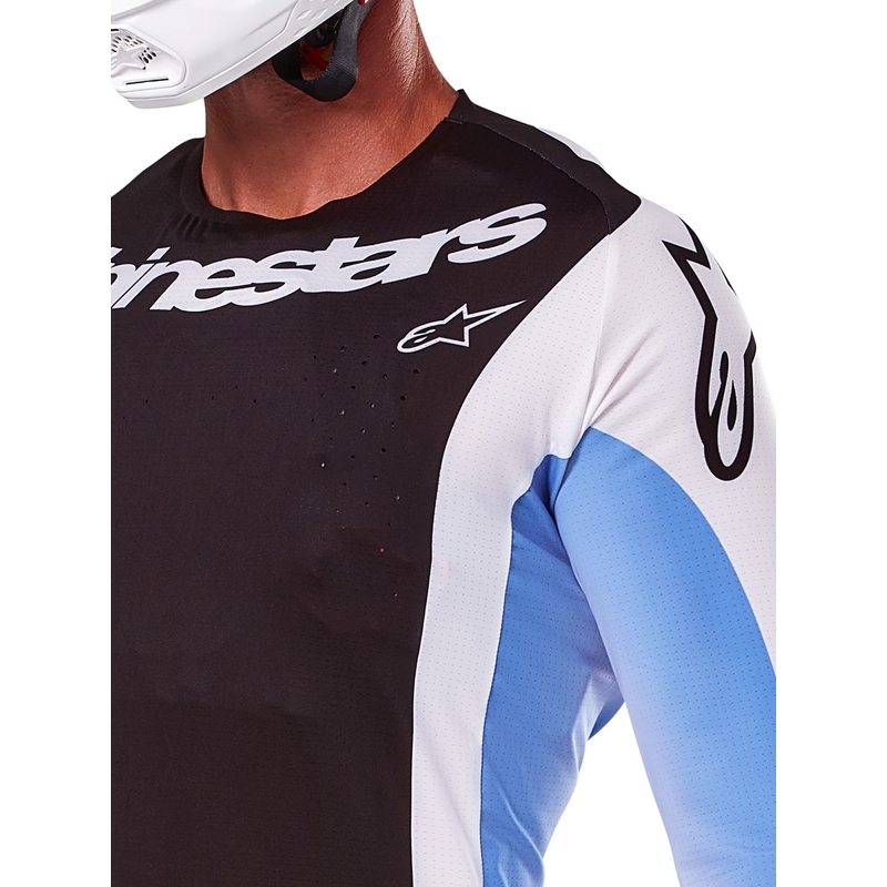 Alpinestars Techstar Melt maglia da motocross nera e blu