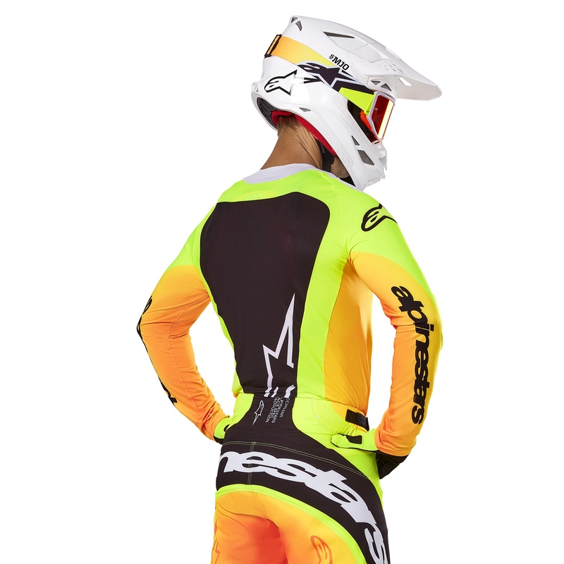 Alpinestars Techstar Melt Maglia da motocross gialla e nera
