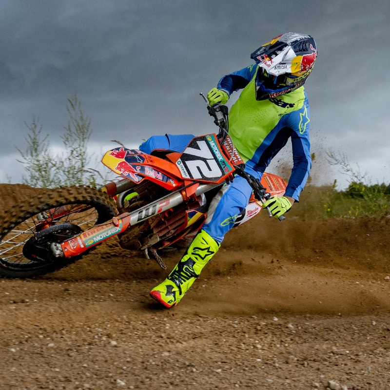 Alpinestars Techstar Melt maglia da motocross giallo-blu fluo