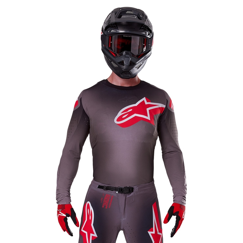 Maglia da motocross Alpinestars Supertech Lipan Smoke Red