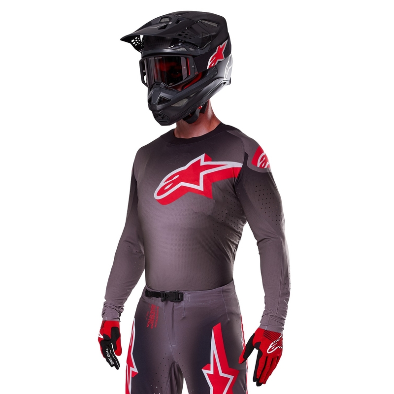 Maglia da motocross Alpinestars Supertech Lipan Smoke Red
