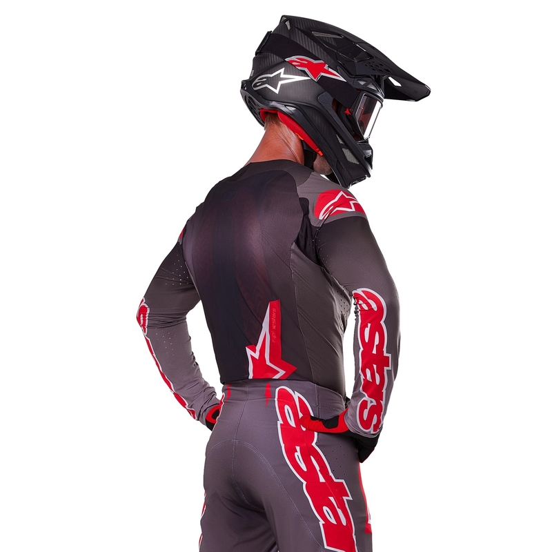 Maglia da motocross Alpinestars Supertech Lipan Smoke Red