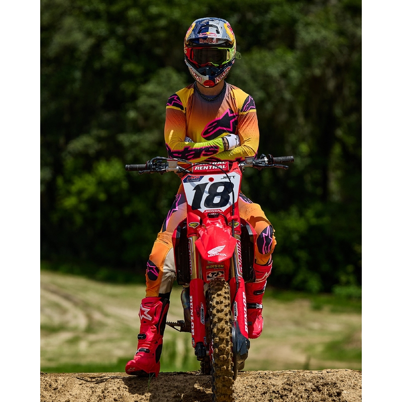 Maglia da motocross Alpinestars Supertech Lipan giallo-rosa