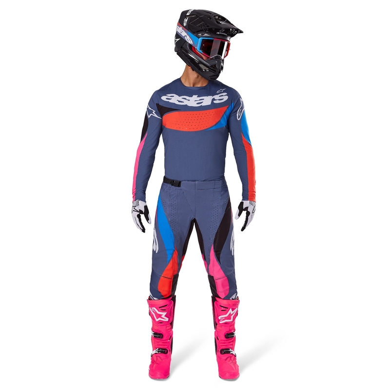 Alpinestars Techstar Dreem maglia da motocross grigio-multicolore