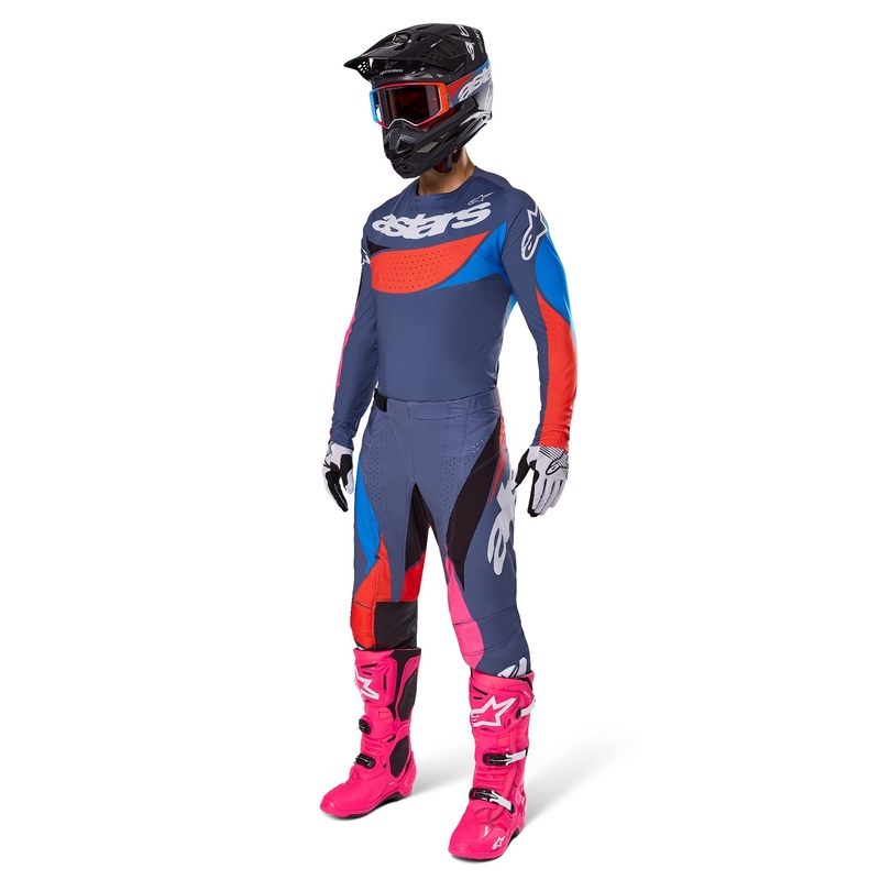 Alpinestars Techstar Dreem maglia da motocross grigio-multicolore