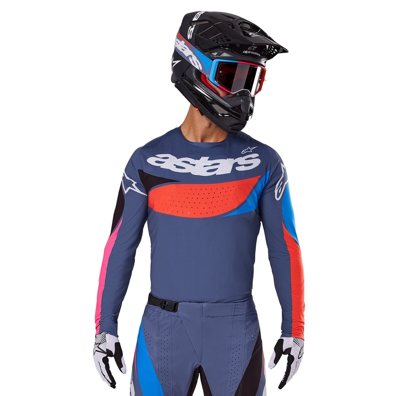 Alpinestars Techstar Dreem maglia da motocross grigio-multicolore